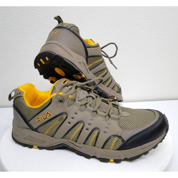 Fila Men Trail Hiking Shoes Olive Tan Yellow Low Top Sneakers 1SH40083-246 Sz 13 main image 11
